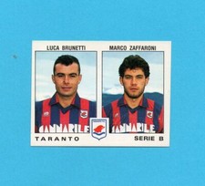 PANINI CALCIATORI 1991-92-Figurina n.540-BRUNETTI+ZAFFARONI-TARANTO-NEW VELINA