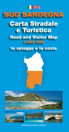 Cartina sud sardegna - sud, stradale