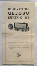Foglio Tecnico - RICEVITORE GELOSO SUPER G - 512 -
