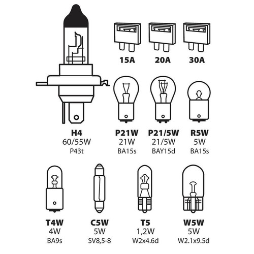 Lampa kit lampade e 3 - lampa, h4