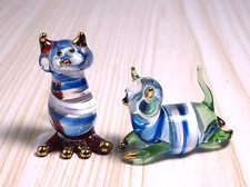 Coppia statuine gatto blu 2