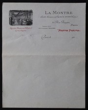 Fattura PARIGI 1900 L'OROLOGIO