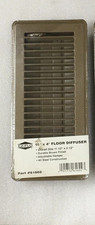 EZ-FLO 61602 Steel Floor Air Diffuser - Louvered Design - BROWN - 10" x 4" -