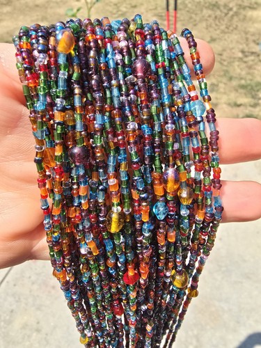 Collana cravatta sciarpa vetro