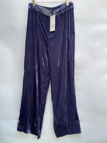 Zara velluto blu pantaloni - zara,