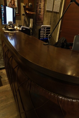 Bancone reception legno - bancone,