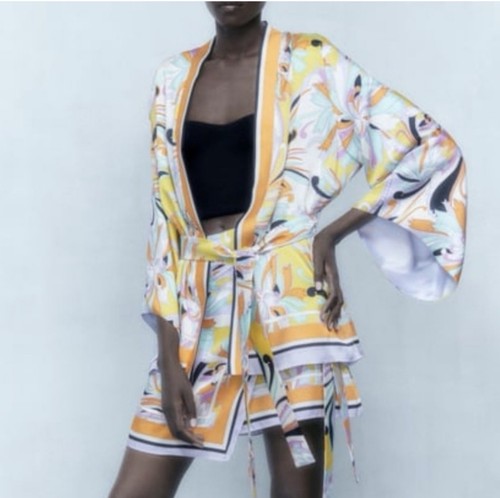 Top kimono zara colorato - kimono,