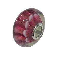 Trollbeads Unico in Vetro Rosa