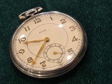 OROLOGIO DA TASCA ELGIN SILVER