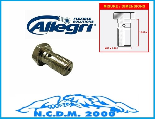Bullone forato m10x1 - forato, m10x1,25