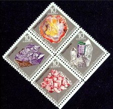 USA 1974 Minerali Patrimonio Cristalli Gemme Pietre Preziose Geologia Mineraria Nero MNH