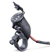 ALIMENTATORE PRESA DOPPIA USB MOTO A MANUBRIO MIDLAND MP-H 2USB PRO
