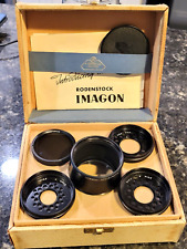 *Vetro come nuovo* Rodenstock 250mm H5.8 Imagon 4x5 canna obiettivo e dischi, custodia. USA