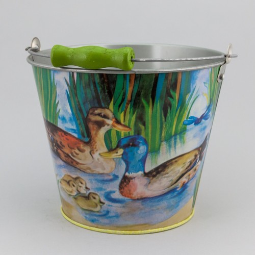 Tin beach sand pail - sand,