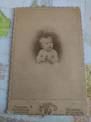 Antica foto cartonata che - cartonata,