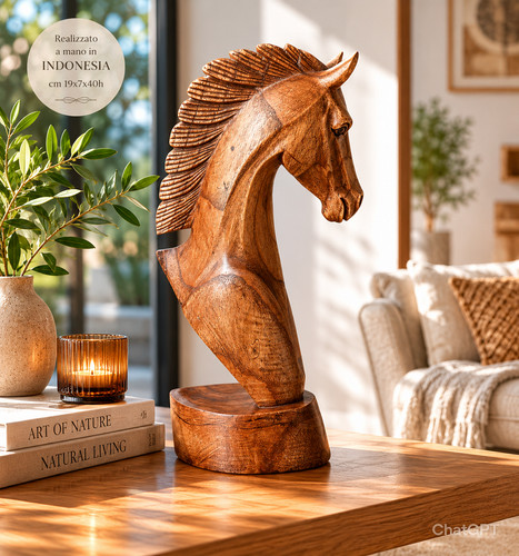 Testa cavallo legno - testa,