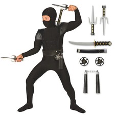 Costume Ninja Nero Ragazzi +