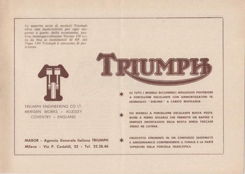 Brochure moto triumph - triumph, trophy
