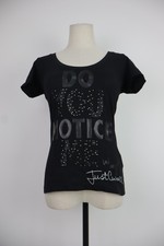 JUST CAVALLI TOP MAGLIA DONNA TG. 44 T-SHIRT WOMAN ITALY VINTAGE STRASS