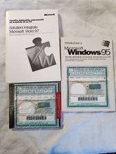 LOTTO Licenza Windows 95 Manuale e CD + Soluzioni Integrate Microsoft Word 97
