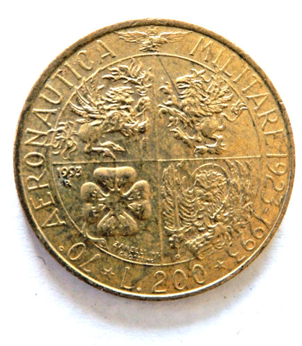 1993 italy 200 lire - 1993, 70