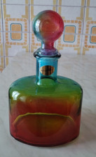 BOTTIGLIA PARTICOLARE OVALE IN VETRO COLORATO CON TAPPO