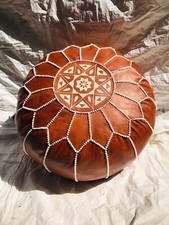 Pouf marocchino in pelle fatto