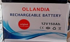 batteria gel 12v 150ah per kit Fotovoltaico Pannello Solare Ideale camper baita
