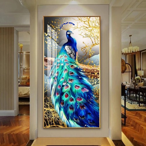 Quadro tela pavone - su,