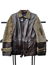 GIACCA BLAZER LUNGA VINTAGE GIAPPONESE PELLICCIA/PELLE 80-90S