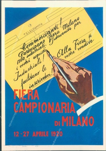 R392 cartolina fiera - cartolina, milano