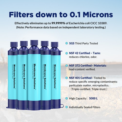 5pz cannuccia filtro - 5pz, acqua