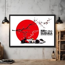 Poster Ayrton Senna Suzuka -