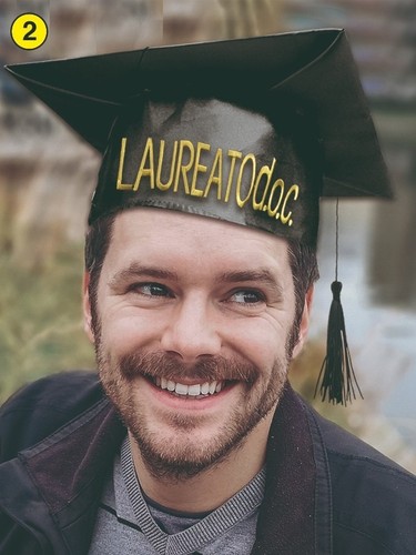 Cappello laurea tessuto - cappello,