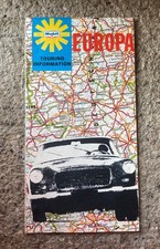 EUROPA Cartina mappa MOBIL OIL scala 1:5.000.000 DE AGOSTINI 1964