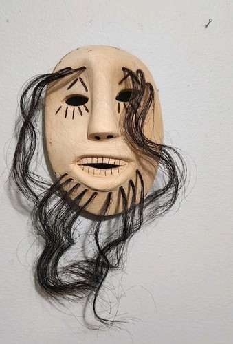 Maschera viso legno - viso, nativi