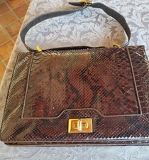 Splendida Borsa Vintage In Vero Pitone, come nuova
