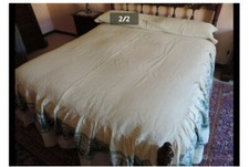 Coperta in lino realizzata circa 35 anni fa, tessuta al telaio dalla Nagler