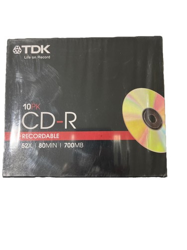 Tdk recordable 52x - cd-r, 80min