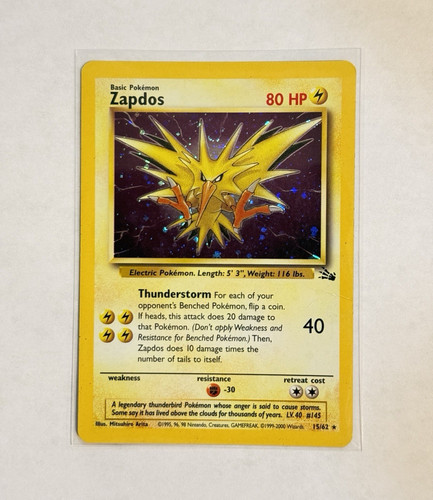 Pokémon tcg zapdos fossil - tcg,