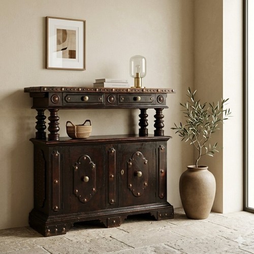 Credenza antica con alzata - antica,