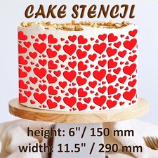Stencil per torte cuori per