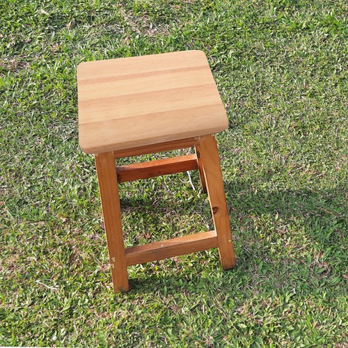 Sgabello quadrato legno - quadrato, in