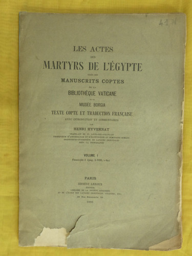 Hyvernat les actes - actes, des