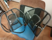 2 SUPPORTI LOMBARE AUTO SCHIENALE ERGONOMICO PER POLTRONA SEDILE SCHIENA UFFICIO