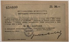 30 ZLOTY WARSAW POLAND