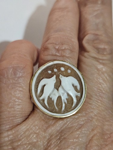 Anello bottone oro giallo - bottone,