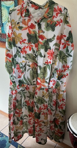 Maxi abito camicia - , seta