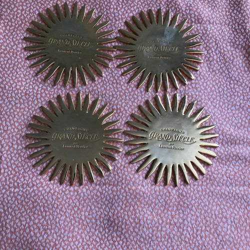 Lot sous verres champagne - 4, sous-verres