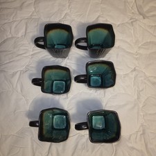 Baum Galaxy Jade tazze da caffè tazze quadrate 14 oz 4,75” set di 6 tazze ceramica marrone acqua